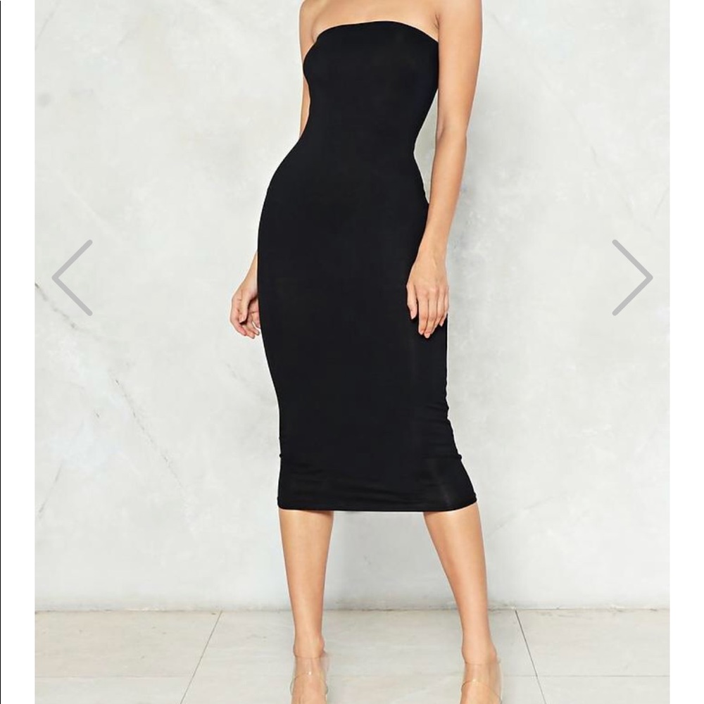 Simple As That Strapless Bodycon Dress